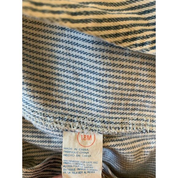 VTG Y2K Weebok Bib Overall Short Conductor Toddler 18M Blue/White Railroad 90s - Picture 12 of 12